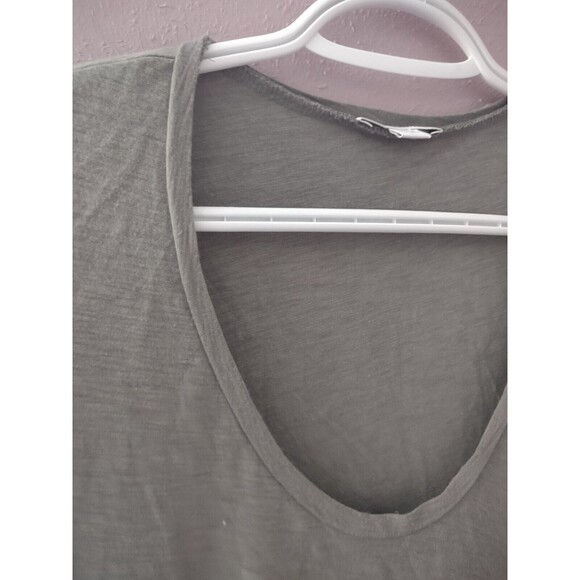 Standard JAMES PERSE Olive Grey Crew Neck T-Shirt Tee Top Women's Size 1 Small - Picture 2 of 8